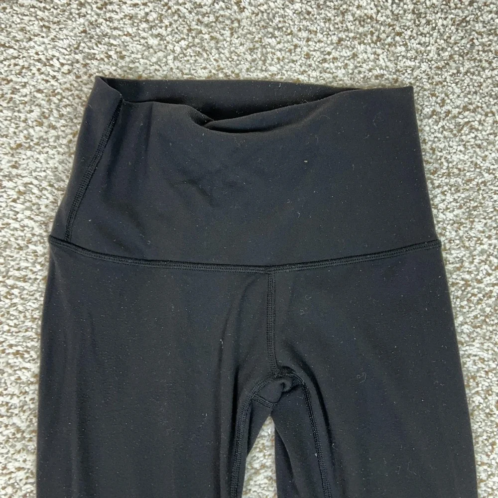 Lululemon Pants Womens 4 Black‎ High Rise Ankle Leggings Yoga Gym Sport Workout